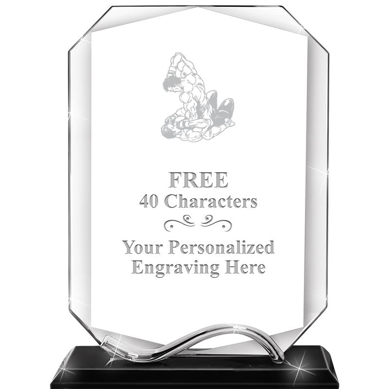 6.5"METAL WAVE MONUMENT CRYSTL