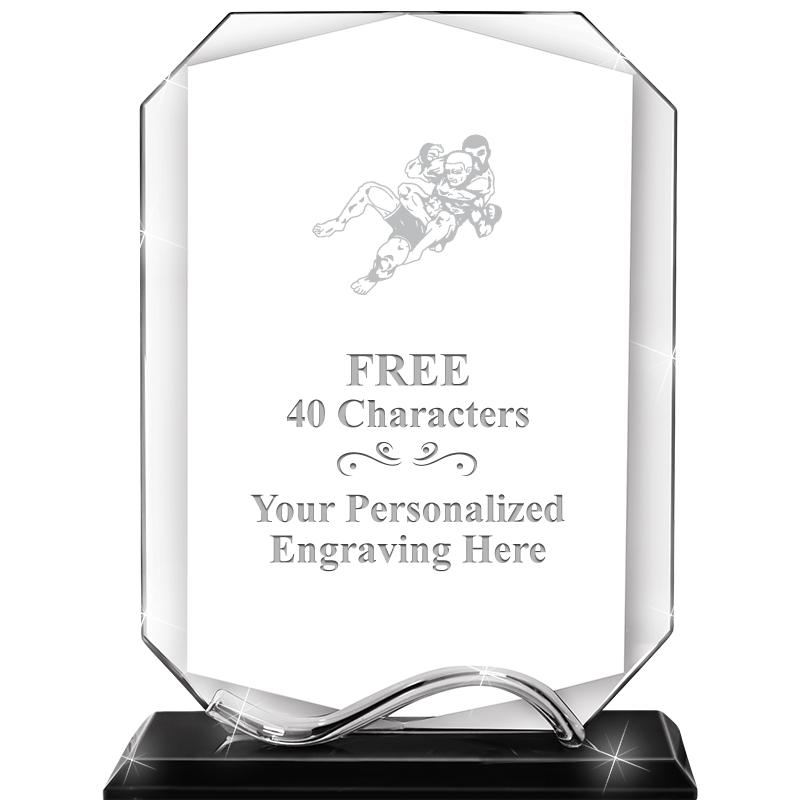 6.5"METAL WAVE MONUMENT CRYSTL