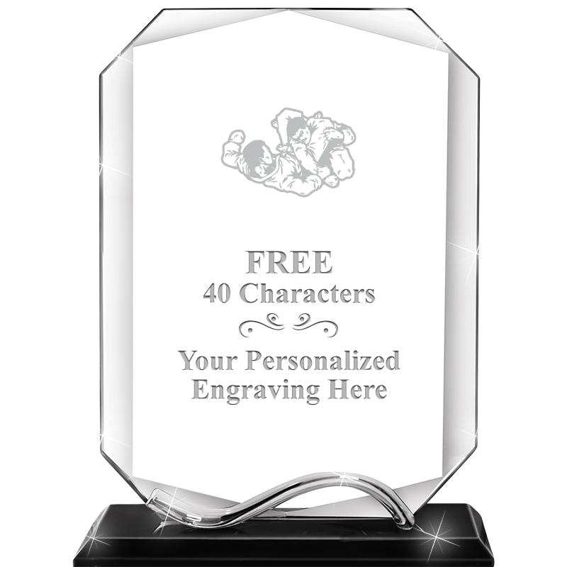 6.5"METAL WAVE MONUMENT CRYSTL