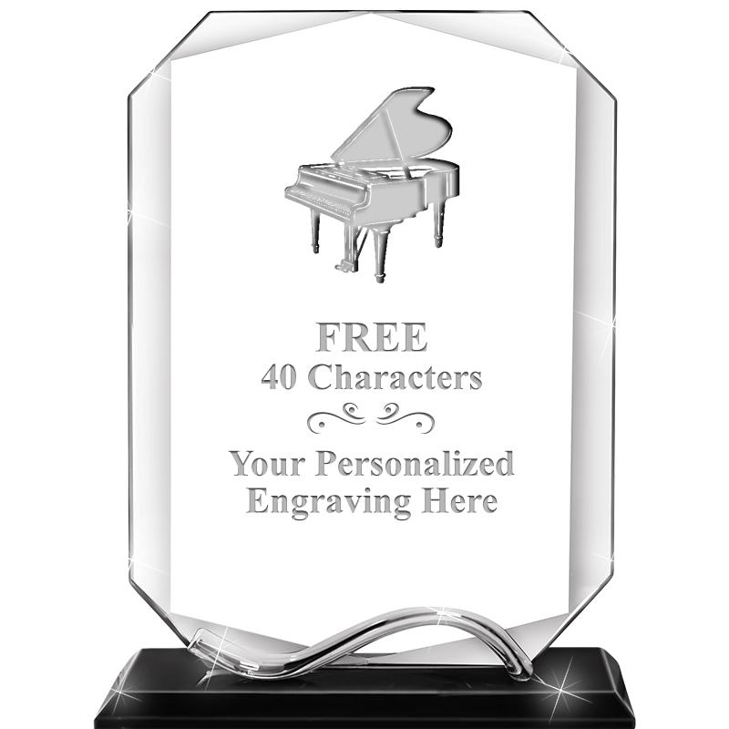 6.5"METAL WAVE MONUMENT CRYSTL