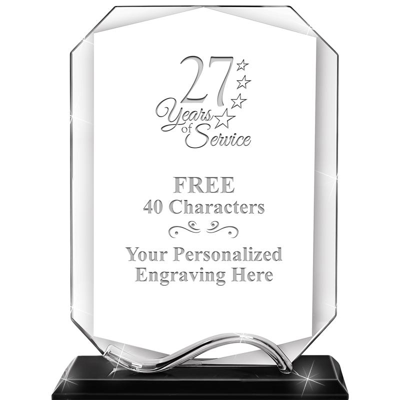 6.5"METAL WAVE MONUMENT CRYSTL