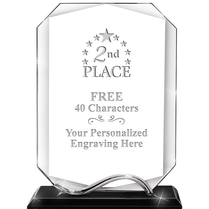 6.5"METAL WAVE MONUMENT CRYSTL