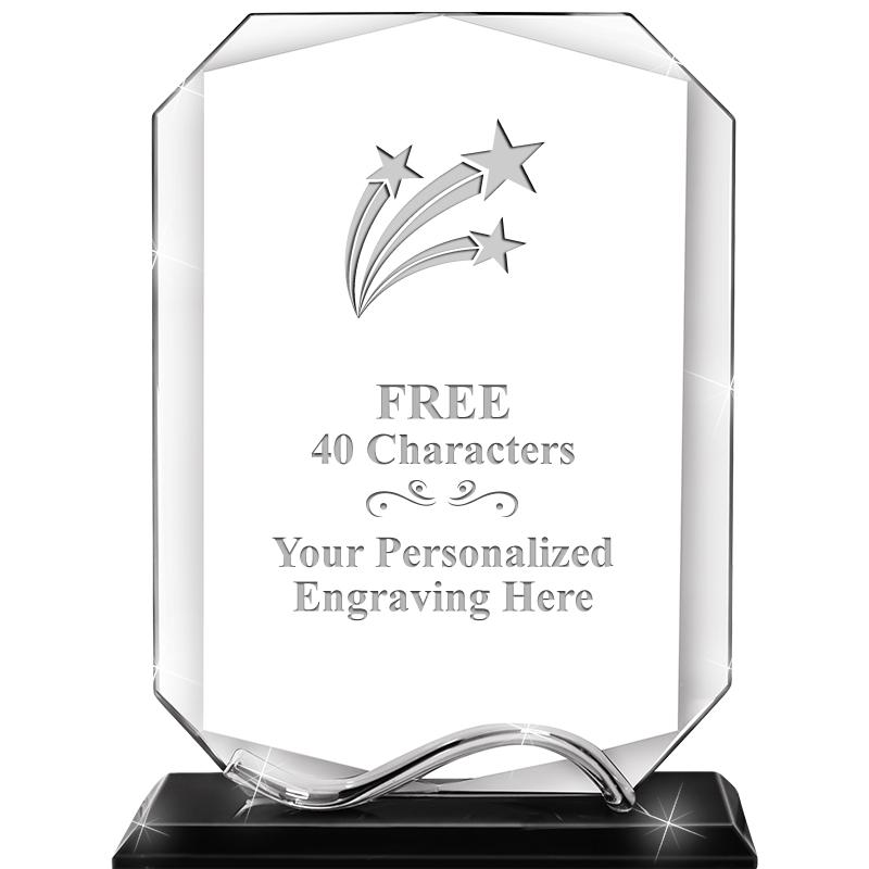 6.5"METAL WAVE MONUMENT CRYSTL