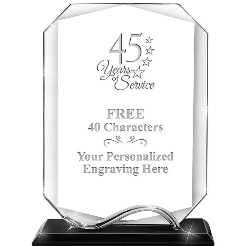 6.5"METAL WAVE MONUMENT CRYSTL