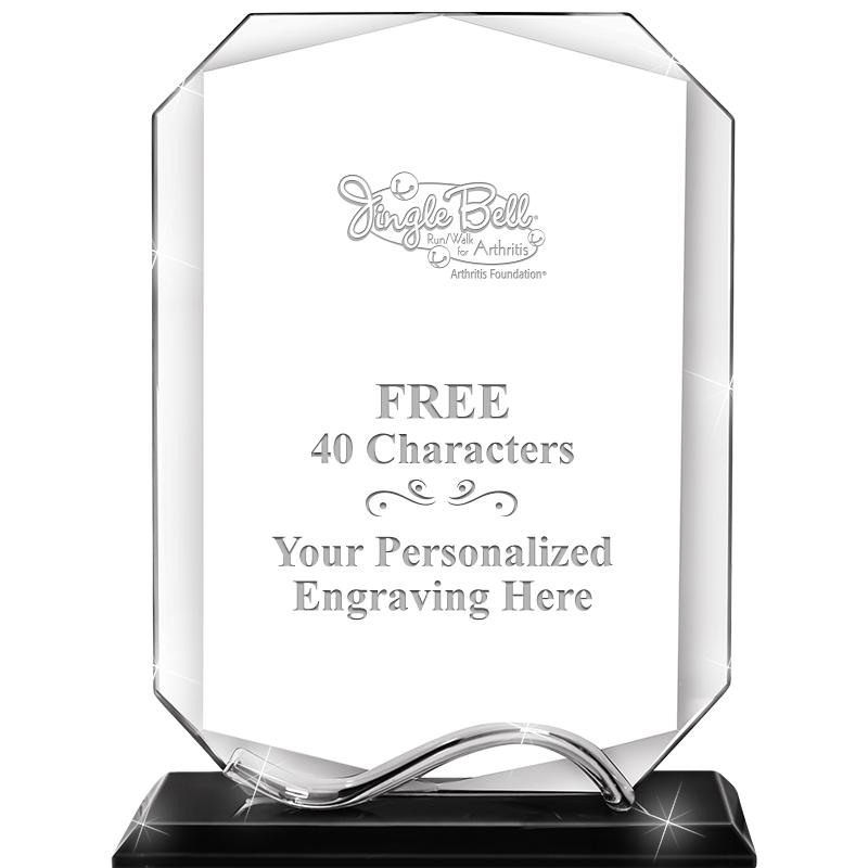 6.5"METAL WAVE MONUMENT CRYSTL