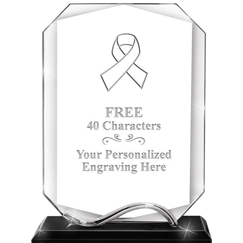 6.5"METAL WAVE MONUMENT CRYSTL