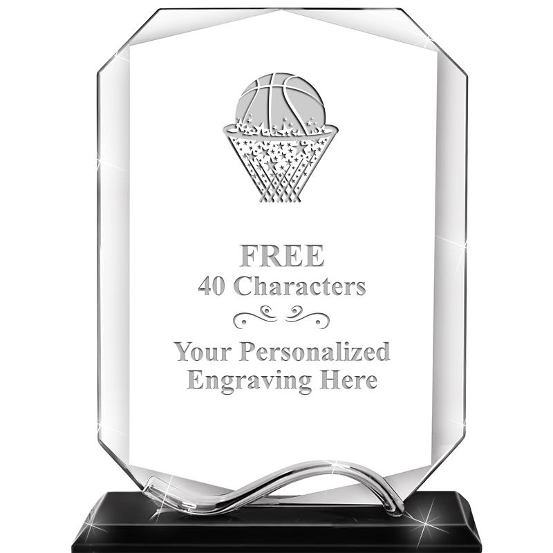 6.5"METAL WAVE MONUMENT CRYSTL