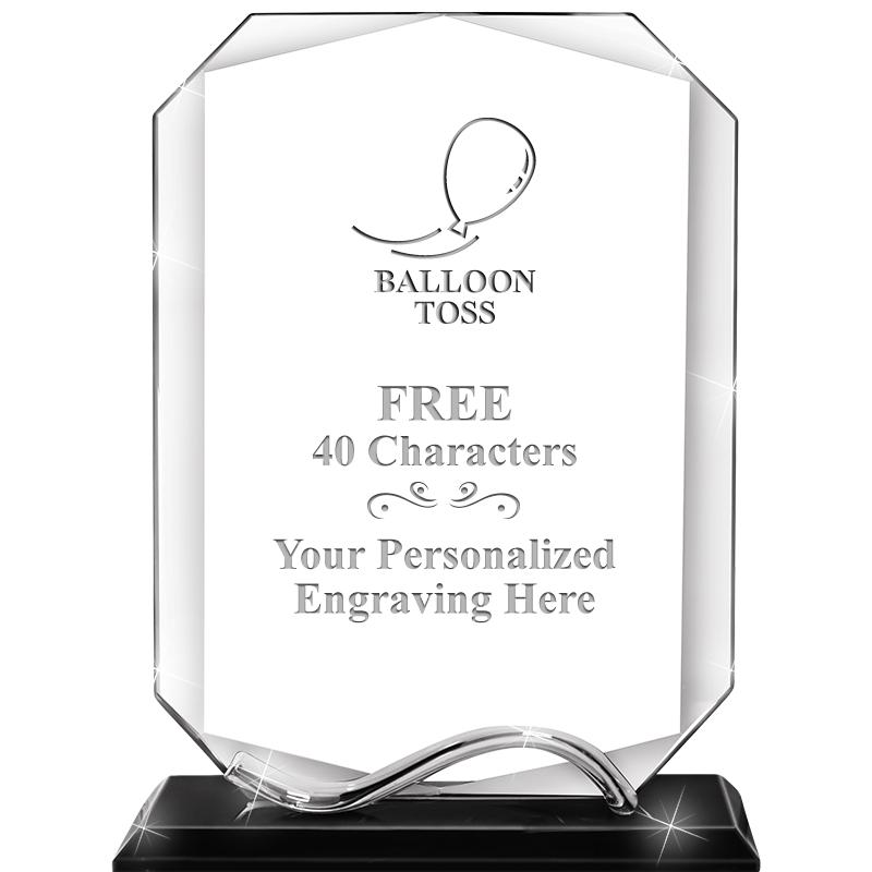 6.5"METAL WAVE MONUMENT CRYSTL