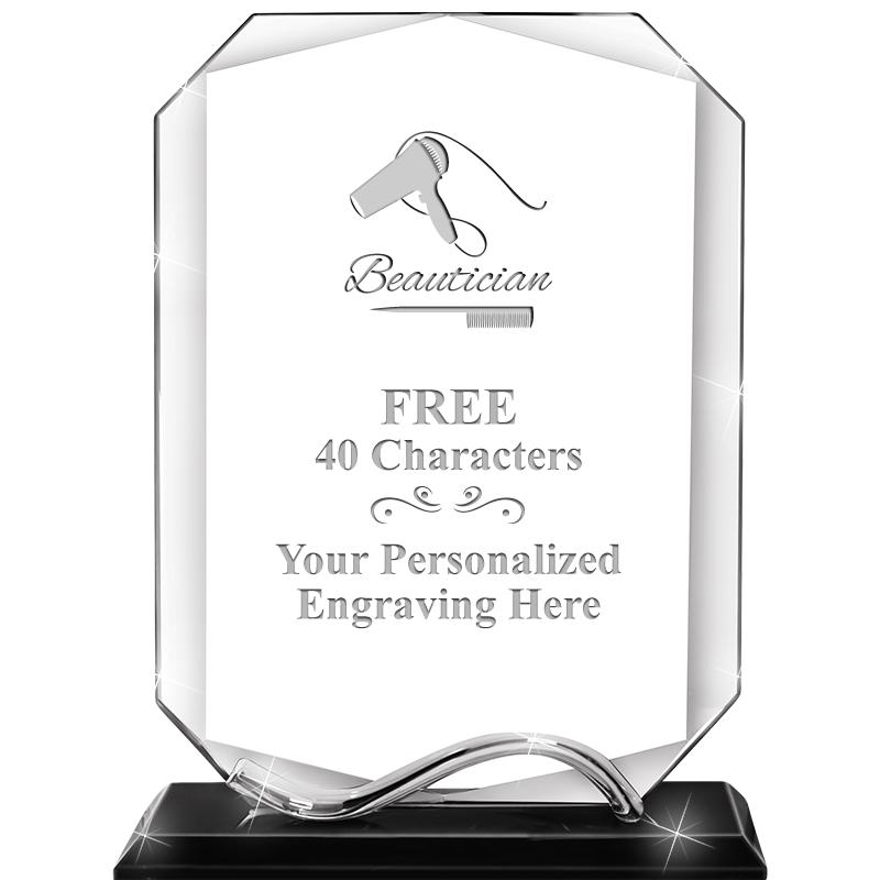 6.5"METAL WAVE MONUMENT CRYSTL