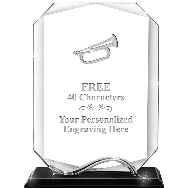 6.5"METAL WAVE MONUMENT CRYSTL