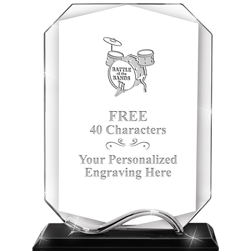 6.5"METAL WAVE MONUMENT CRYSTL