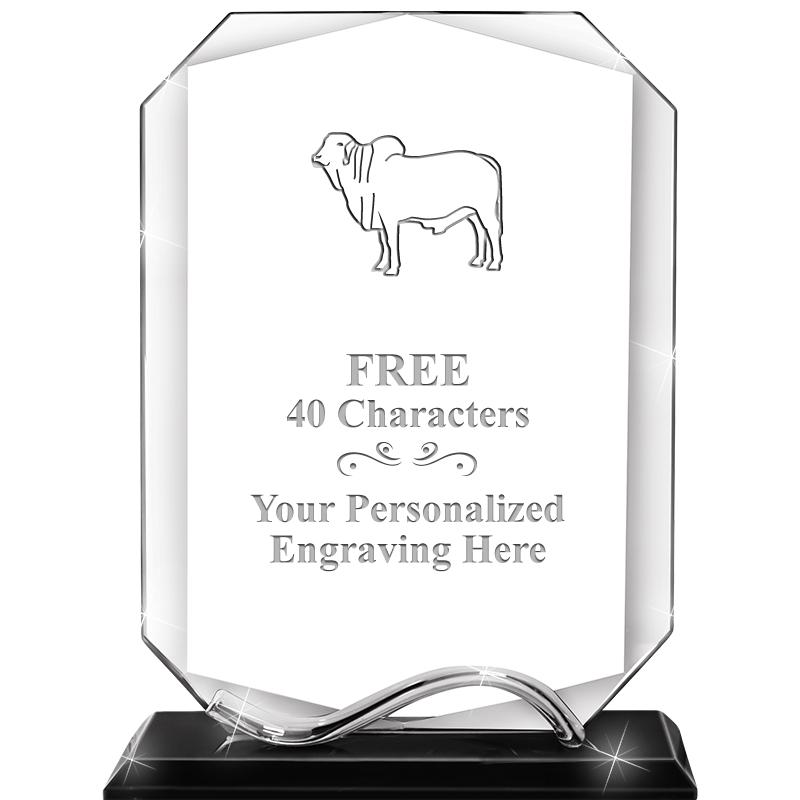 6.5"METAL WAVE MONUMENT CRYSTL