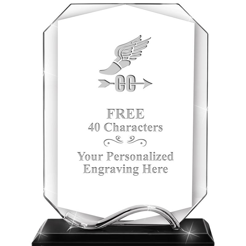 6.5"METAL WAVE MONUMENT CRYSTL