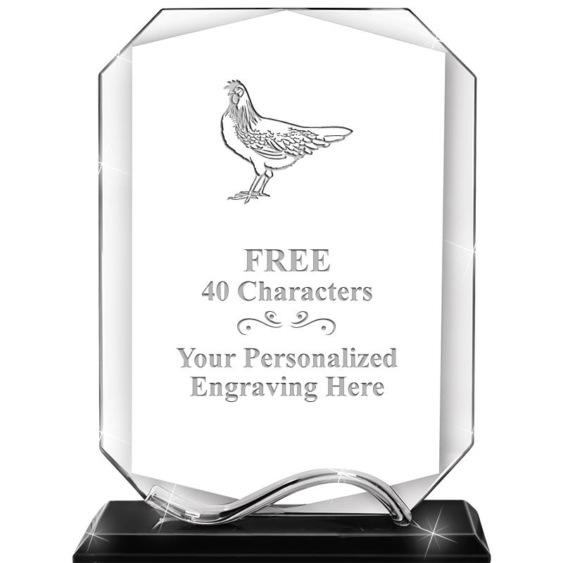 6.5"METAL WAVE MONUMENT CRYSTL