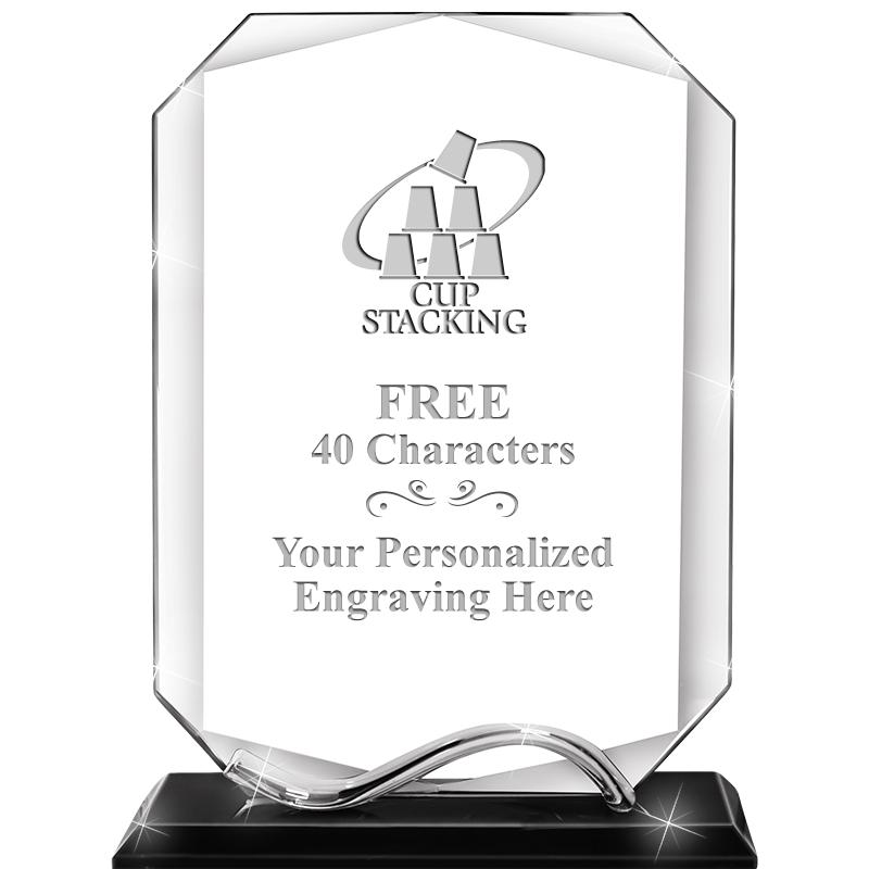 6.5"METAL WAVE MONUMENT CRYSTL