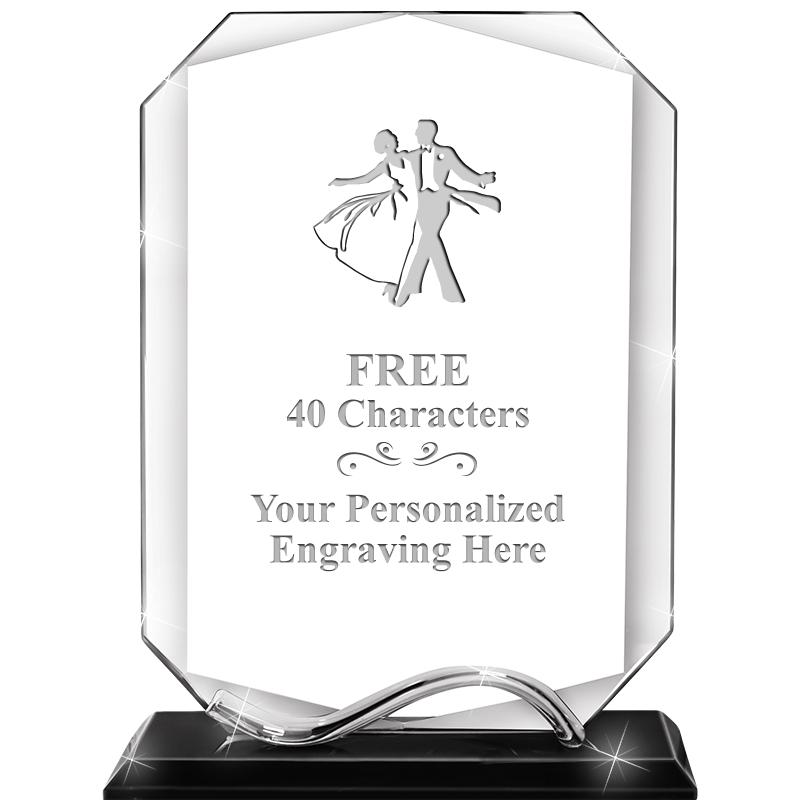 6.5"METAL WAVE MONUMENT CRYSTL