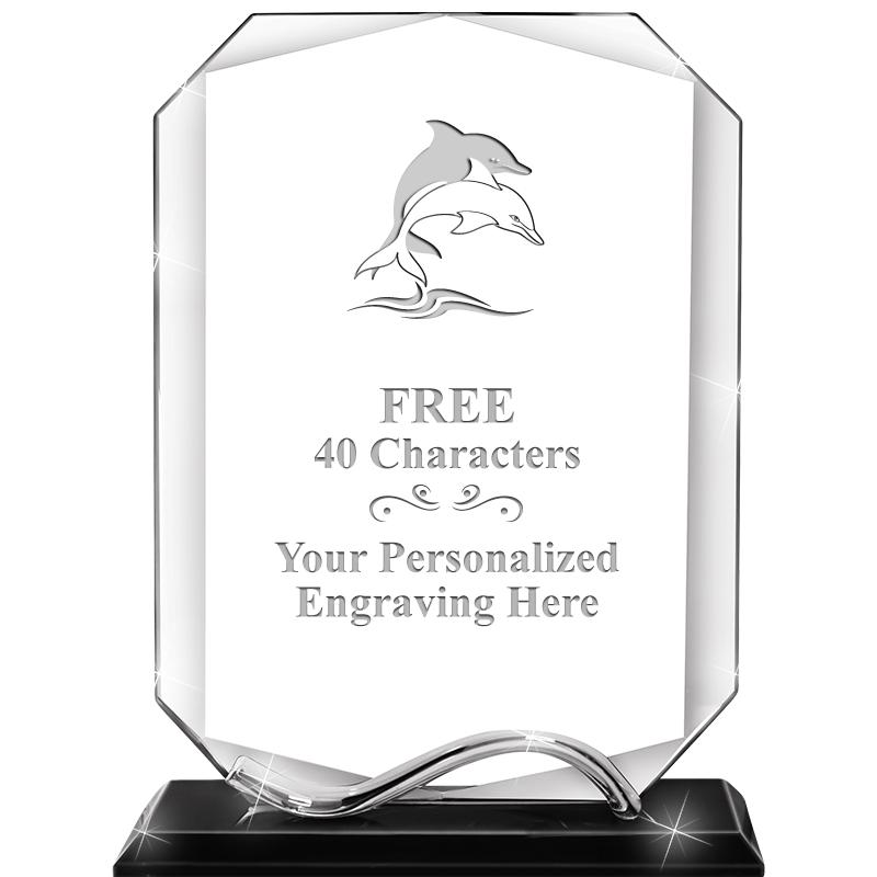 6.5"METAL WAVE MONUMENT CRYSTL