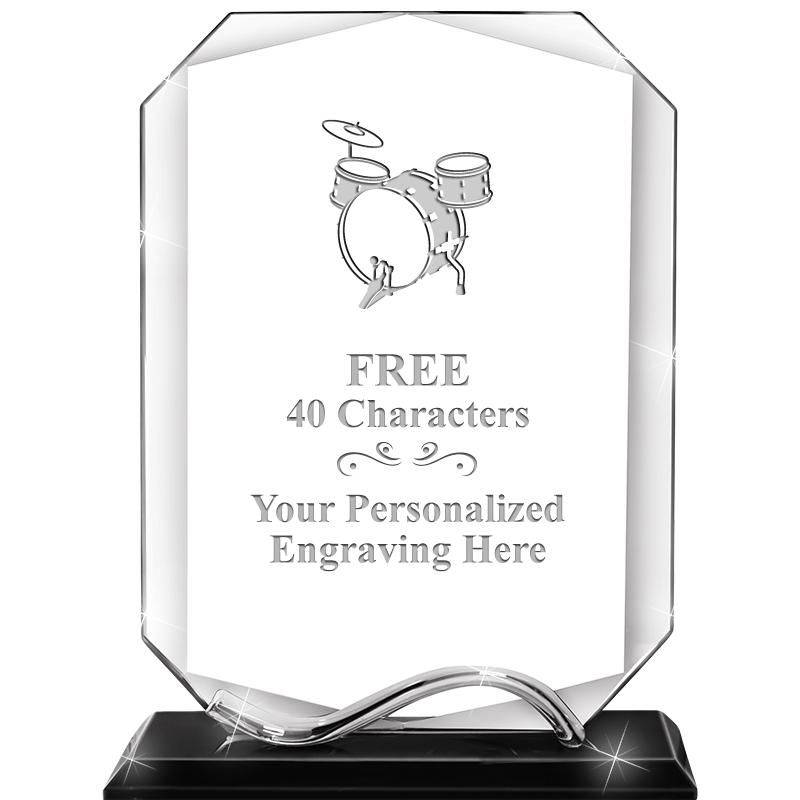 6.5"METAL WAVE MONUMENT CRYSTL