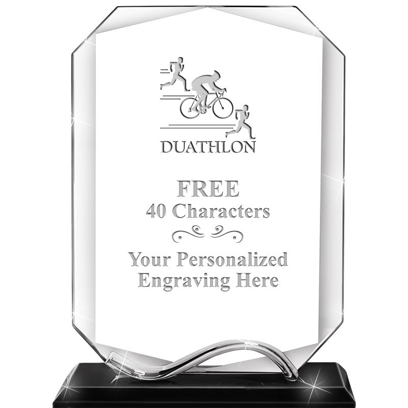 6.5"METAL WAVE MONUMENT CRYSTL