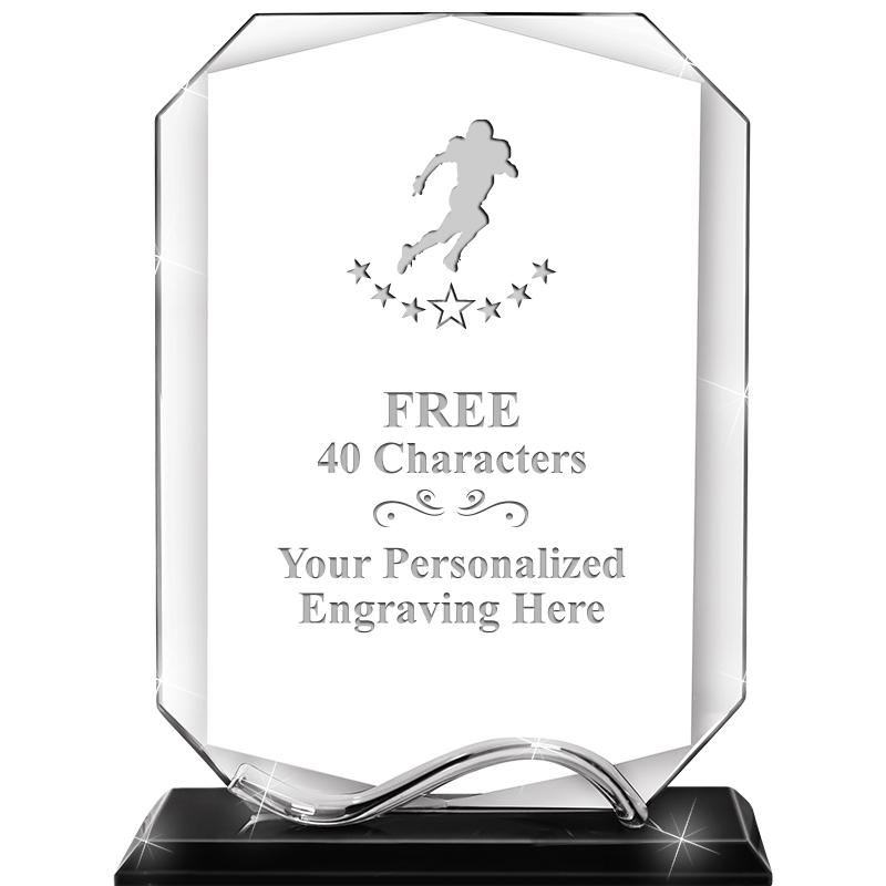 6.5"METAL WAVE MONUMENT CRYSTL