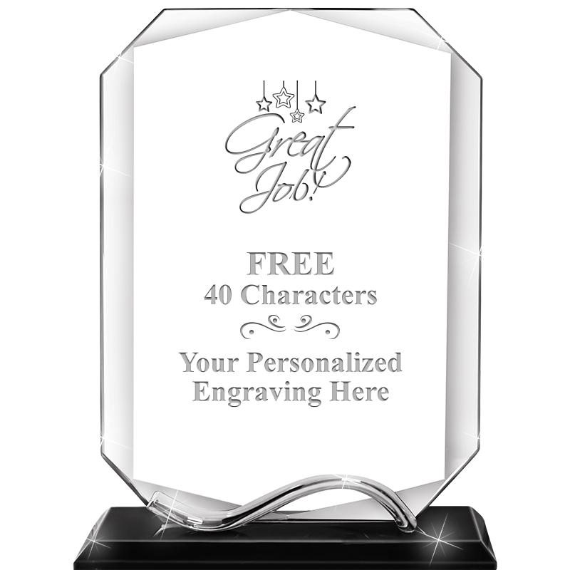 6.5"METAL WAVE MONUMENT CRYSTL