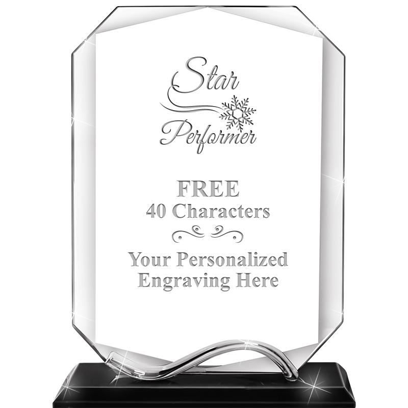 6.5"METAL WAVE MONUMENT CRYSTL