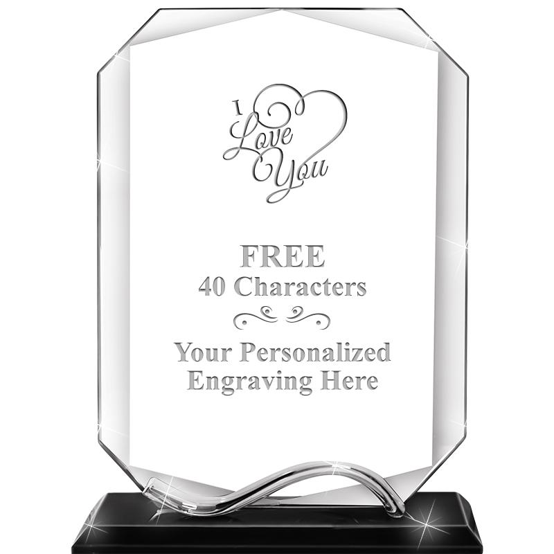 6.5"METAL WAVE MONUMENT CRYSTL