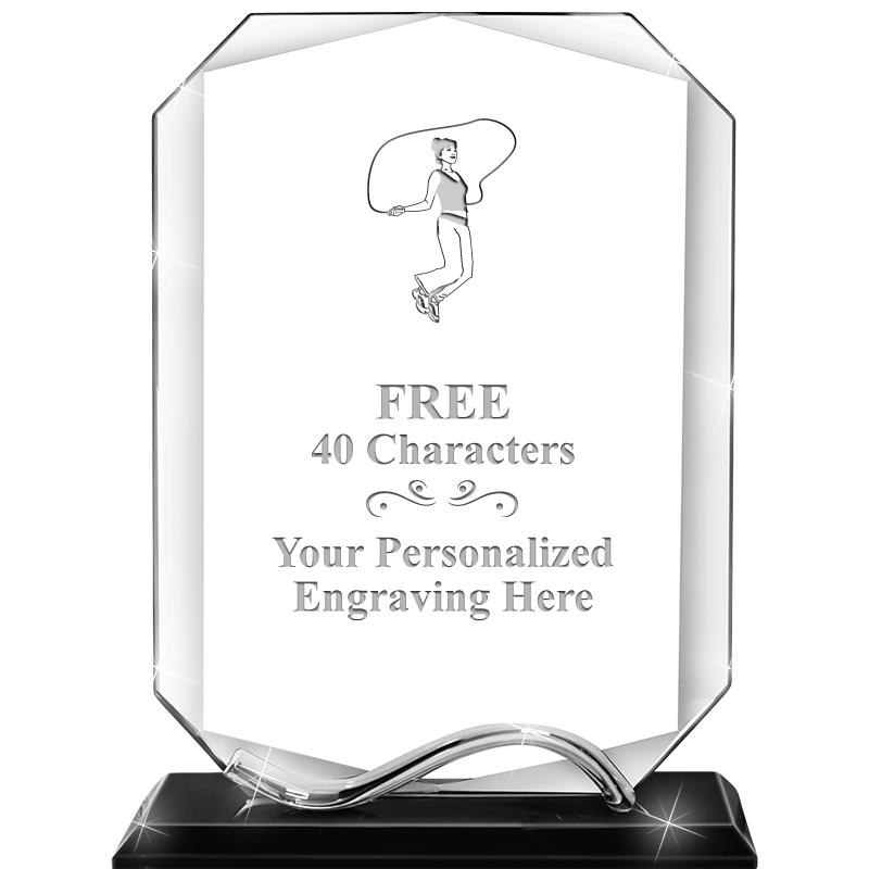 6.5"METAL WAVE MONUMENT CRYSTL