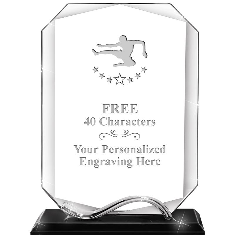 6.5"METAL WAVE MONUMENT CRYSTL