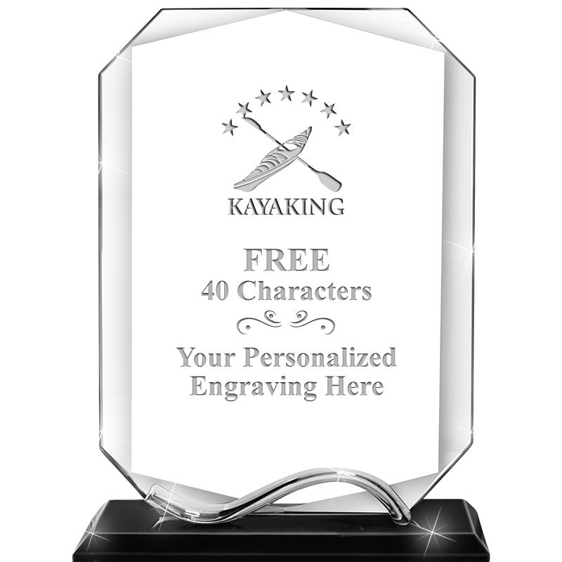 6.5"METAL WAVE MONUMENT CRYSTL