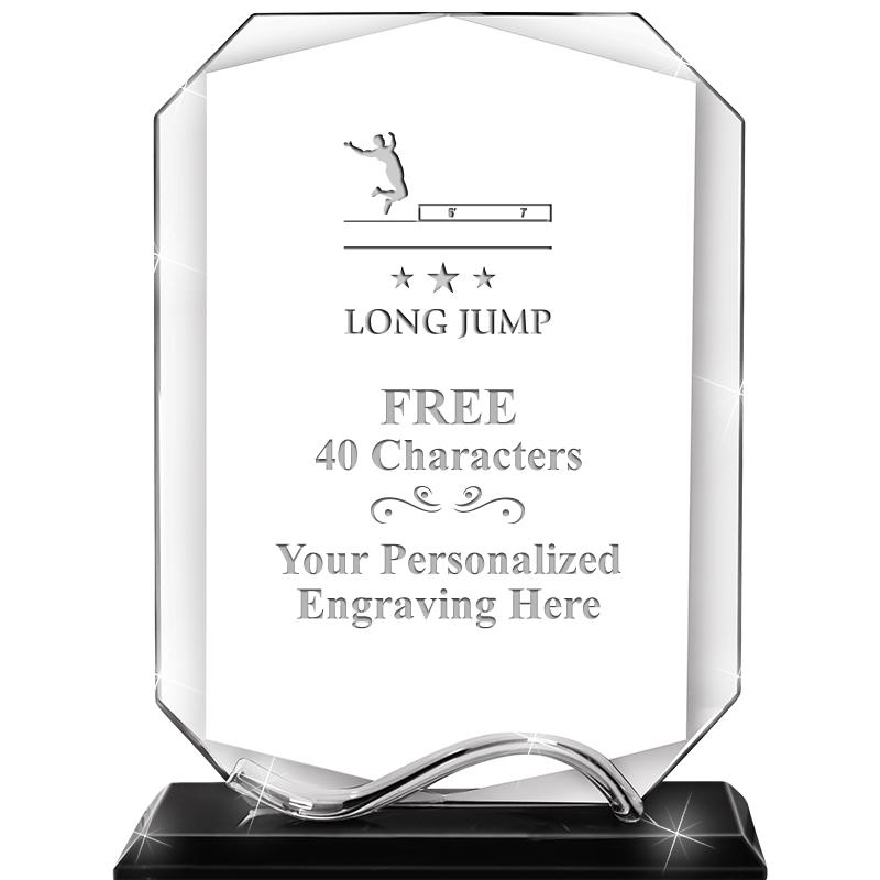 6.5"METAL WAVE MONUMENT CRYSTL