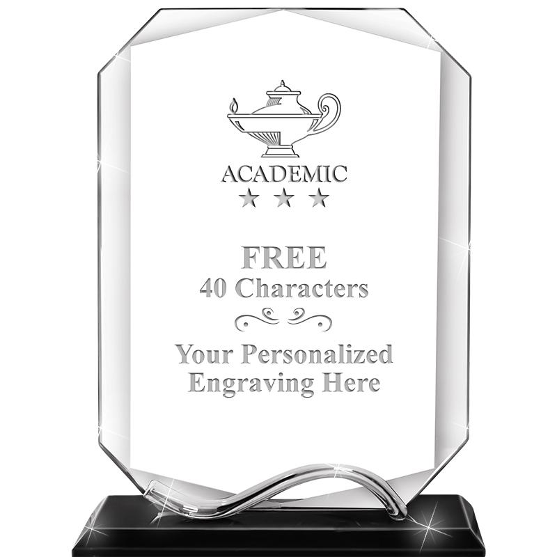 6.5"METAL WAVE MONUMENT CRYSTL