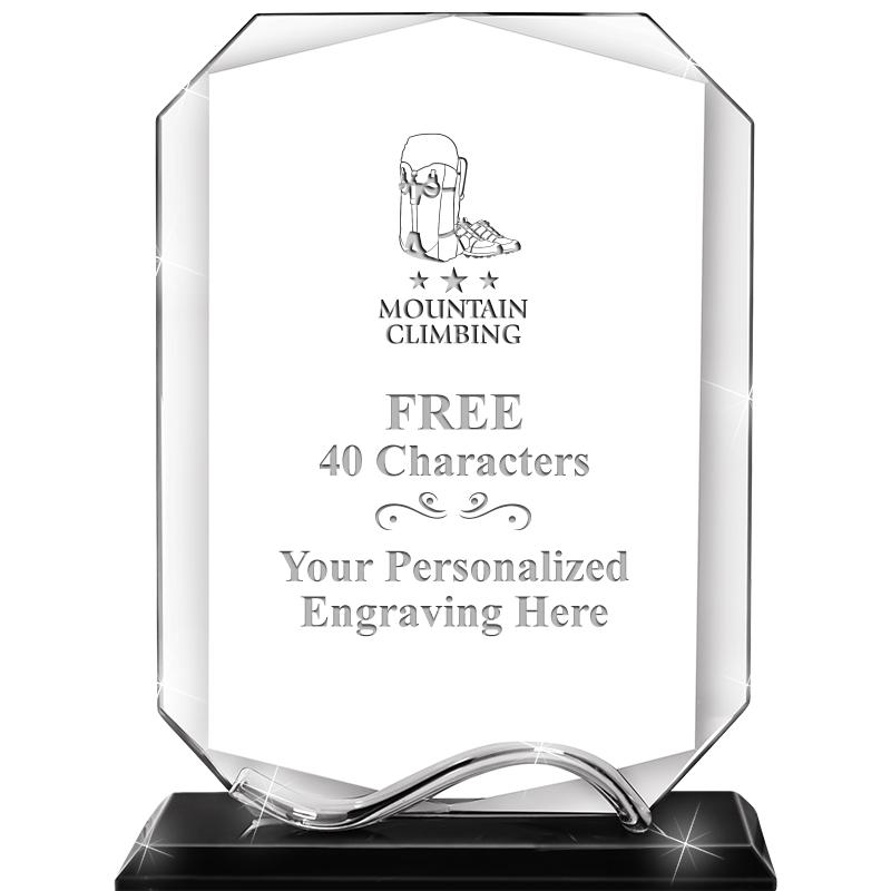 6.5"METAL WAVE MONUMENT CRYSTL