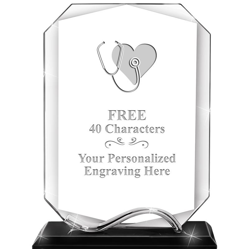 6.5"METAL WAVE MONUMENT CRYSTL