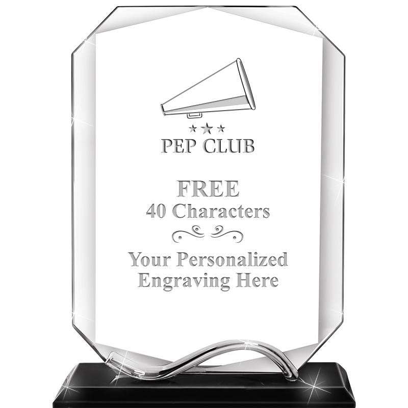 6.5"METAL WAVE MONUMENT CRYSTL