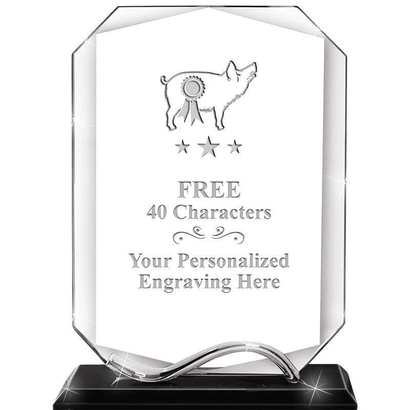 6.5"METAL WAVE MONUMENT CRYSTL