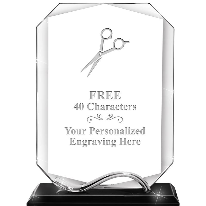 6.5"METAL WAVE MONUMENT CRYSTL