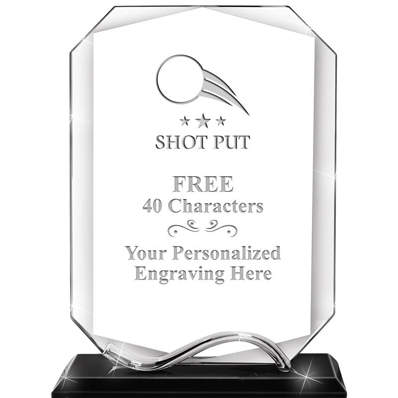 6.5"METAL WAVE MONUMENT CRYSTL