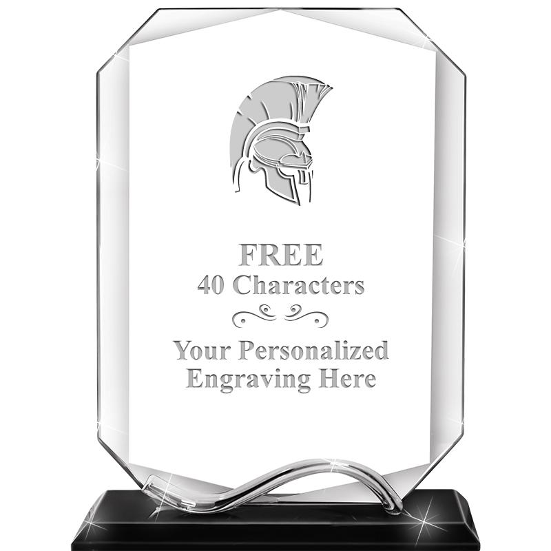 6.5"METAL WAVE MONUMENT CRYSTL