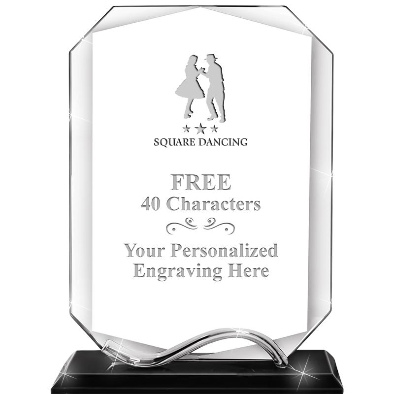 6.5"METAL WAVE MONUMENT CRYSTL