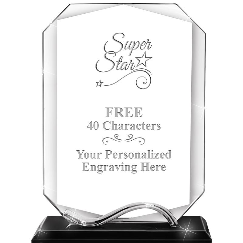 6.5"METAL WAVE MONUMENT CRYSTL