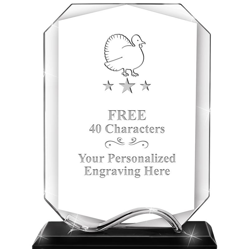 6.5"METAL WAVE MONUMENT CRYSTL