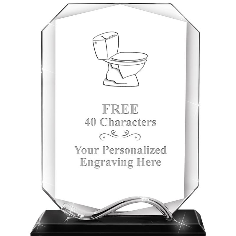 6.5"METAL WAVE MONUMENT CRYSTL