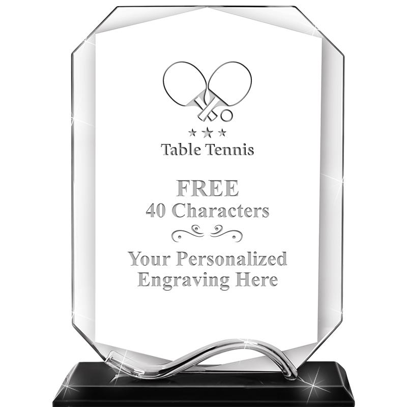 6.5"METAL WAVE MONUMENT CRYSTL