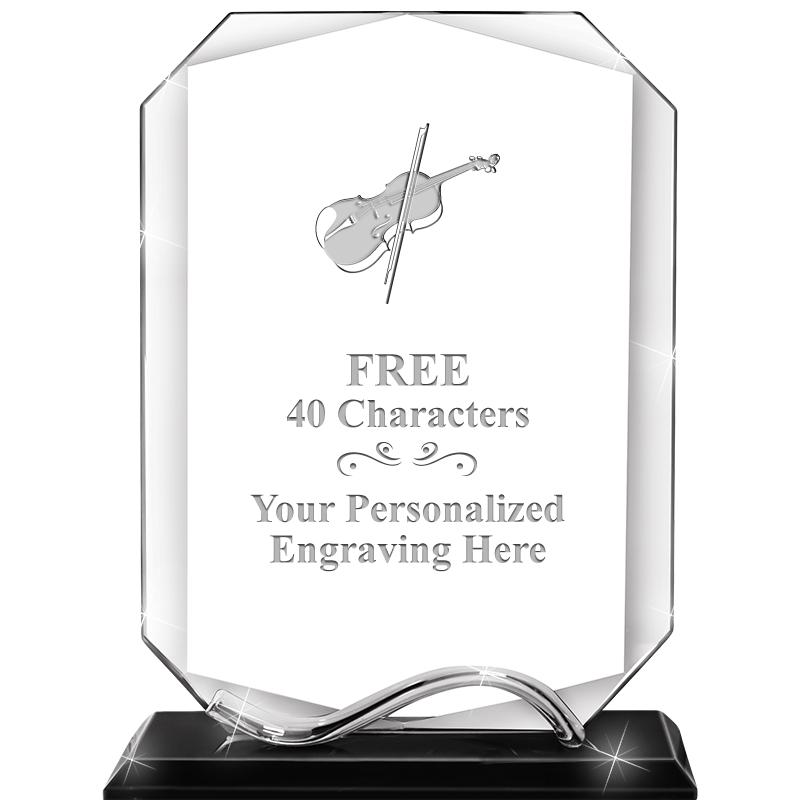 6.5"METAL WAVE MONUMENT CRYSTL