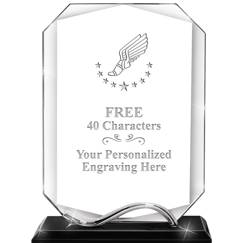 6.5"METAL WAVE MONUMENT CRYSTL