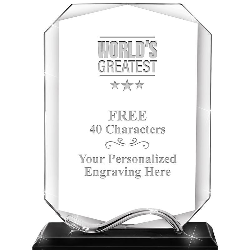 6.5"METAL WAVE MONUMENT CRYSTL