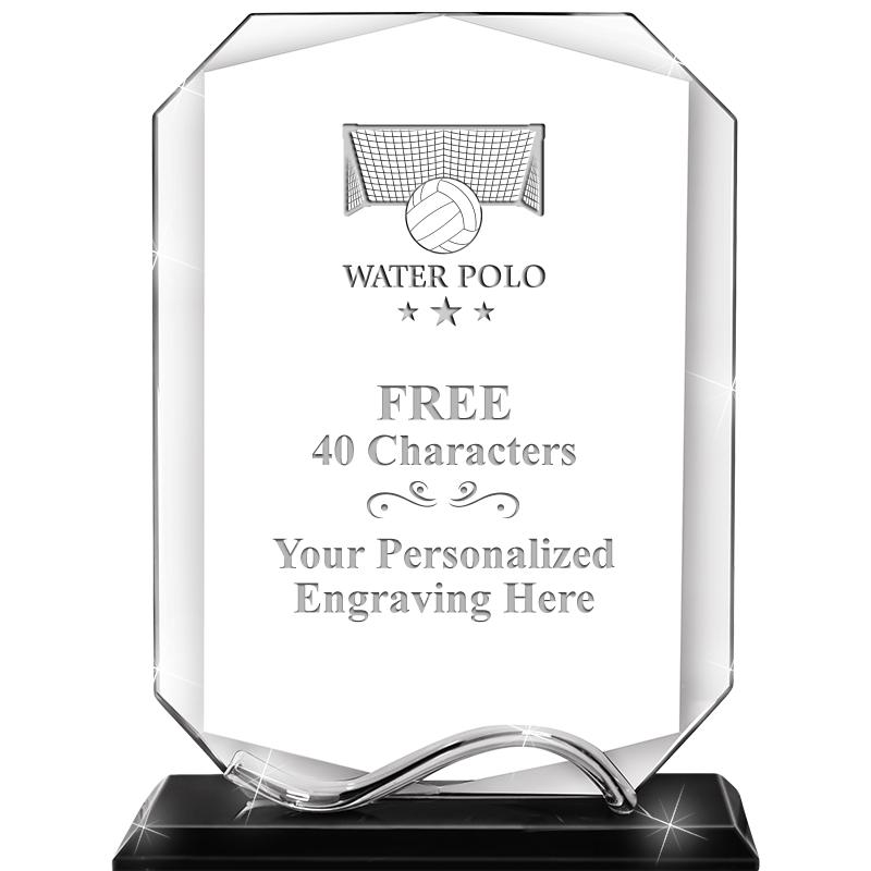 6.5"METAL WAVE MONUMENT CRYSTL