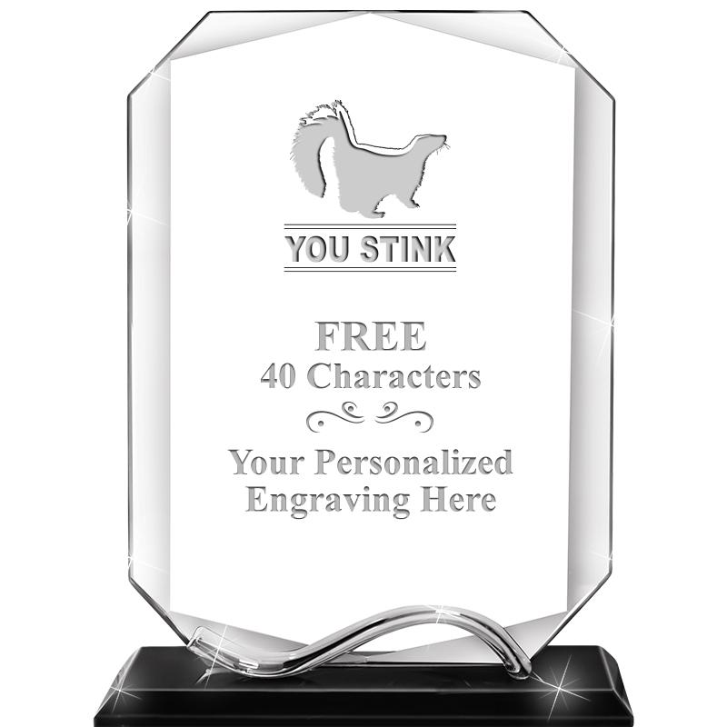 6.5"METAL WAVE MONUMENT CRYSTL