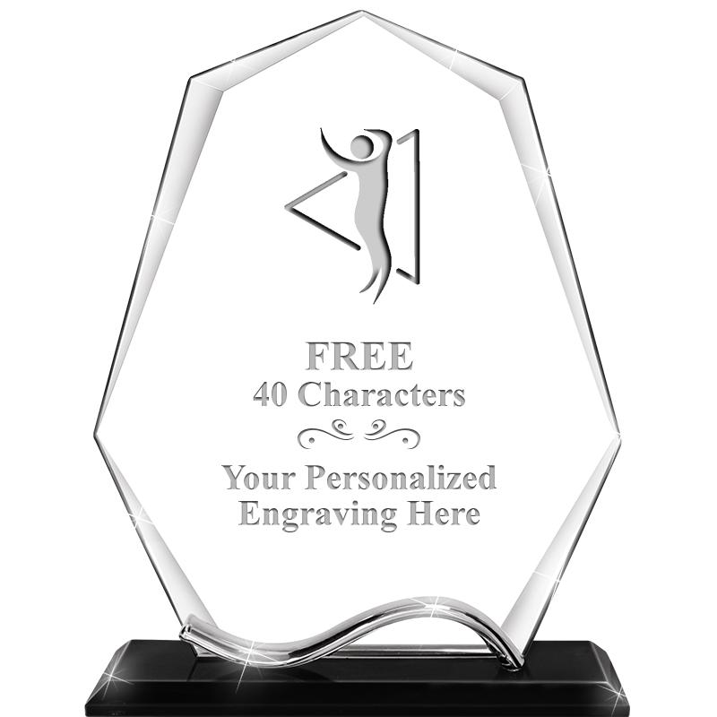 6.5"METAL WAVE PYRAMID CRYSTAL